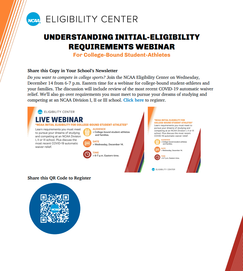 NCAA eligibility seminar